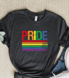 Love Respect Freedom Tolerance Equality Pride Shirt, LGBTQ Shirt, Varsity Pride, Gay Pride Tee, Pride 2023, LGBT Transge