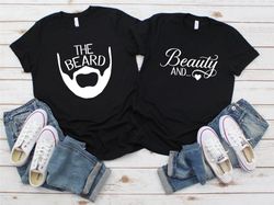 Beauty and the Beard Shirts, Matching Shirt, Funny Couple Shirt, Hubby and Wifey Shirt, Matching Couple Shirts, Valentin