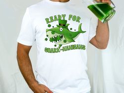 Funny St Patricks Day Shirts, Shark Themed St Pattys Day Pun Shirt Men, Saint Patricks Day Party Outfit, Genderneutral S