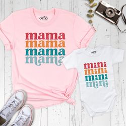 mama and baby shirt, mama mini bodysuit, mom and baby shirt, mommy and baby shirt, mama girl shirt, family matching tee,