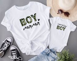 Boy Mama Shirt, Mamas Boy, Camo Print Mama Shirt, Mommy and me Matching Shirts, Mom of boys Shirt, Mothers Day Shirt, Gi