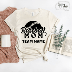 Custom Baseball Mom T Shirt  Baseball Mom Shirt Mothers Day GiftMoms Baseball Gameday Shirt Baseball Mom Gift MLB Word S