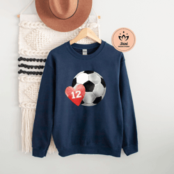 Soccer Custom Number Sweatshirt or Hoodie, Soccer Mom Sweatshirt, Soccer Hoodie, Soccer Sweatshirt, Oversized Sweatshirt