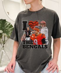 COMFORT COLORS I Love the Bengals Tshirt, Bootleg Joe Shiesty Shirt, NFL Vintage shirt, Joe Burrow Gear, Funny nfl Merch
