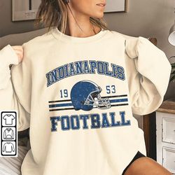 Indianapolis Football Sweatshirt, Shirt Retro Style 90s Vintage Unisex Crewneck, Graphic Tee Gift For Football Fan Sport