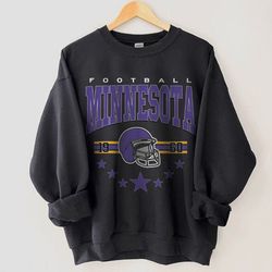 Minnesota Football Sweatshirt, Vintage Style Minnesota Football Crewneck, Football Sweatshirt, Minnesota Vikings Crewnec