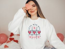 You Won My Heart Sweatshirt, Valentines Day Sweatshirt, Valentine Shirt, Vintage Sweatshirt, Gift For Woman