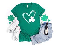 St Patricks Day Heart Shirt, St Patricks day Couple Shirts, Lucky Shirt, Irish Couple Shirts, Shamrock Shirt, Clover Hea