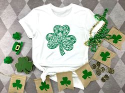 Four Leaf Clover Womens St Pattys Shirt,Shamrock Shirt,St Patricks Day T-shirt, Cute St Pattys Shirt, Lucky Shamrock Shi