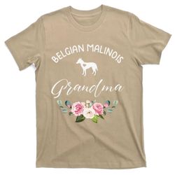 Belgian Shepherd Malinois Dog Grandma Silhouette Mothers Day T-shirt