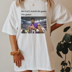 COMFORT COLORS Watch the Game Justin Jefferson Tshirt, Bootleg Vikings Shirt, NFL Vintage shirt, Minnesota Vikings Gear