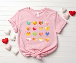 Womens Graphic Valentines Shirt, Cute Hearts Valentines Shirt, Love Shirt, Teacher Valentine Shirt, Funny Valentine Day