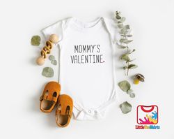 Mommys Valentine Baby Onesie - Little Valentine Baby Onesie - Cute Valentines Day Onesie