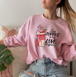 Iced Coffee Is My Love Language Shirt, Valentine Drinks Shirt, Valentines Day Shirt, Womens Valentines Day Shirt, Love V