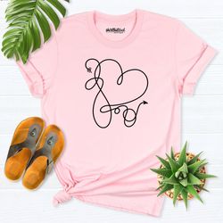 Cute heart shirt, Hand Drawing Heart Valentines Day Tee, heart shirt, women shirt, valentine day shirt, Kindness Shirt,