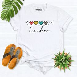 Heart teacher Shirt, teacher valentine shirt, Valentines day Shirt, Teacher Love Shirt, Hearts shirt, Cute teacher Shirt