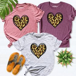 Leopard heart shirt, Valentines Day shirt, valentines shirt, heart love shirt, leopard valentines shirt, Valentines day