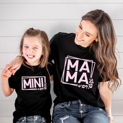 Leopard Mama Shirt, Leopard Mini Shirt, Mama Mini Matching Shirt, Blessed Mama Shirt, Mom Life Shirt, Mama Mini Outfit,