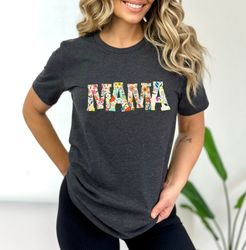 Retro Flower Mama T-shirt, Shirt for Mom for Mothers Day, Mama T-Shirt, Mom Shirt for Mom for Mothers Day, Mama T-shirt