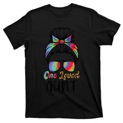 One Loved Aunt Hairbun Sunglasses Mothers Day Wo Auntie T-Shirt