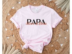custom papa shirt with kids names, custom papa shirt, fathers day shirt, personalized grandpa gift, birthday dad shirt,