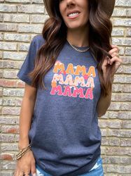 Mama Shirt, Mothers Day Gifts, Cool Mom Shirt, Best Mom T-shirts, Favorite Mom Tee, Pregnancy Reveal Shirt Groovy Mama S