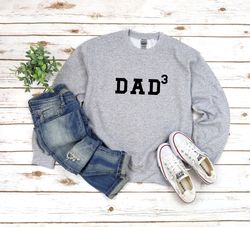 Dad of Two Sweatshirt, Dad of Three Shirt, Dad Squared Crewneck, Dad Cubed, Dad of 2, of 3, Outnumbered, Dad Gift from W