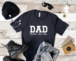 Personalized Dad Tee  Dad Shirt with Kids Names  New Dad Shirt  New Dad Gift  Gift for new Dad  Custom Dad Shirt  Father