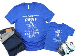 Our First Fathers Day Together Shirt, Personalized Matching, Beer Milk Bottle, 1st Fathers Day 2023, Baby and Daddy Outf