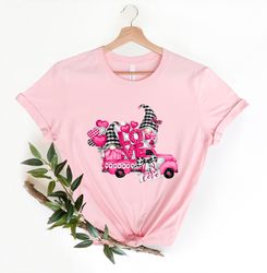 Love Gnomes Valnetines day truck Shirt,  Happy Valentines Day truck Shirt, Love Hearts Truck shirt, Valentines Days Gift