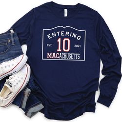 Macachusetts Mac Jones New England Quarterback Long Sleeve Shirt