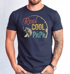 Reel Cool Papa Tshirt, Reel Cool Papa Fishing Fathers Day, Funny Mens Fishing Shirt for Men, Funny Fishing Tee for Husba