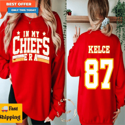 In My Chiefs Era Shirt, Travis Kelce Chiefs Football Sweatshirt Short Sleeve 1
