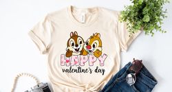 Chip And Dale Happy Valentines Day Shirt, Disney Double Trouble Shirt , Disney Chip And Dale Couple Shirt, Happy Valenti