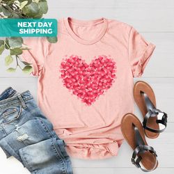 Double Heart Shirt, Woman Heart Love Shirt, Gift For Mom, Teacher Gift, Valentine Heart Tee, Heart Tee, Gift for Her, Wo