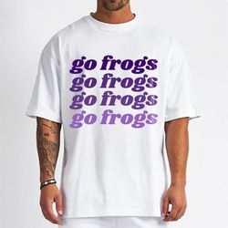 Go Frogs Go Frogs Retro Repeat Text T-Shirt - Cruel Ball