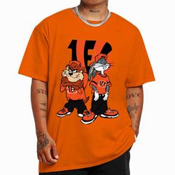 Looney Tunes Bugs And Taz Cincinnati Bengals T-Shirt - Cruel Ball