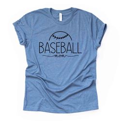 Baseball Mom, Simple Baseball Mom Tee, Modern Baseball Mom Design on premium Bella  Canvas unisex shirt, plus sizes, bas