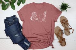 Cats and Plants Shirt, Cat Lover Gift, Succulent Plants Shirt, Cat Mom Shirt, Plant Lover Shirt, Gardener Shirt, Plant L