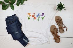 Custom Birth Month Birth Flower Shirt, Plant Mom Gift, Mothers Day Gift,Cute Flower Shirt,Gift for Mom,Gift for Grandmot