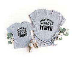 Happiness is being a Mimi Shirt,Matching Grandma and Granddaughter Shirt,Grandson Matching Tshirt,Gift For Mimi,Mimi Gif