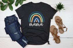 Mama Rainbow Shirt, Mothers Day Gift, Mom Shirt, Mama Shirt, Pregnancy Announcement, New Mom Shirt, Mothers Day Shirt, B