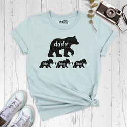 Fathers Day Gift Shirt, Personalized Dada and Kids Bear Shirt, Custom Dada Shirt, Matching Dad and Boys Shirt, New Dad G