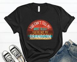 you cant tell me what to do youre not my grandson tshirt, grandson unisex tshirt