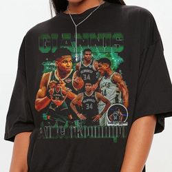 Giannis Antetokounmpo Milwaukee Basketball Shirt, Bucks Basketball Shirt Christmas Gift Unisex, Basketball 90s Vintage F