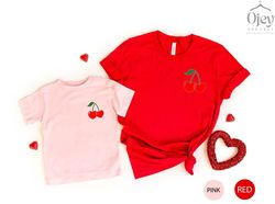 Cherry Valentine Shirt Cute Valentine Shirt Valentine Heart Shirt Valentine Toddler Shirt Friend Valentine Gift Mom Gift
