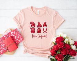 Valentines Day Shirt Gnome Love Squad Valentines Days Shirts For Women Men Tee  Tshirt , Valentine Gift Heart Love Coupl
