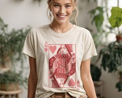 Queen of Hearts Shirt, Mothers Day Shirt Gift for Mom, Retro Valentine TShirt, Alice in Wonderland Red Queen Tee, Vintag