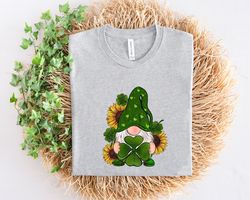 Lucky Gnome Flower Patrick Day Shirt, Lucky Shirt, Patrick Day Shirt, Shamrock Shirt, St Patrick Day Shirt, Irish Day Sh