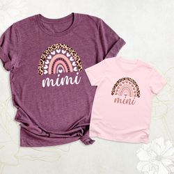Rainbow Mimi Mini Shirt, Grandma and Me Shirt, Gigi Tshirt, Toddler Shirt, Mothers Day Shirt Mimi, Baby Reveal Shirt, Na